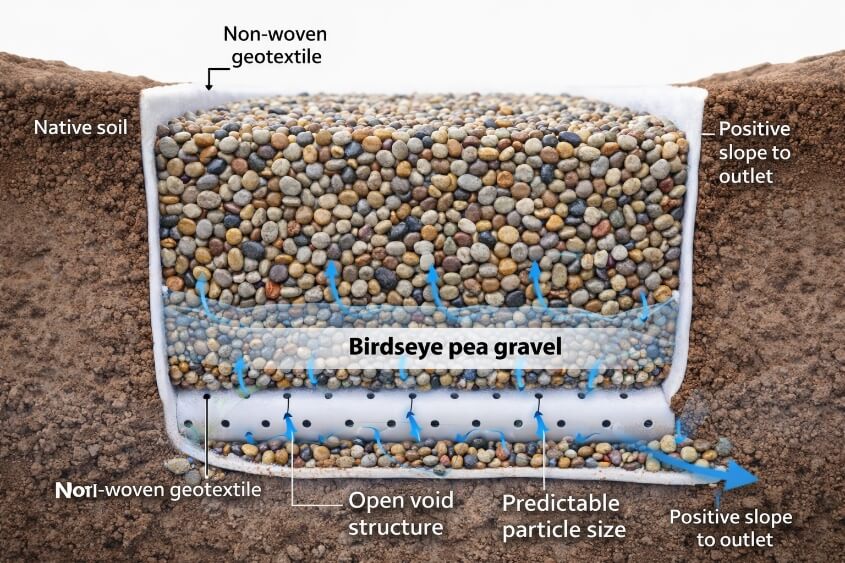 Birdseye Pea Gravel Backfill